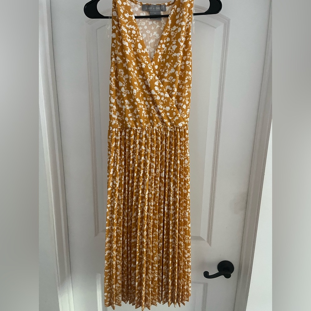 Gold Pleated Dress